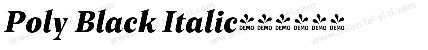 Poly Black Italic字体转换